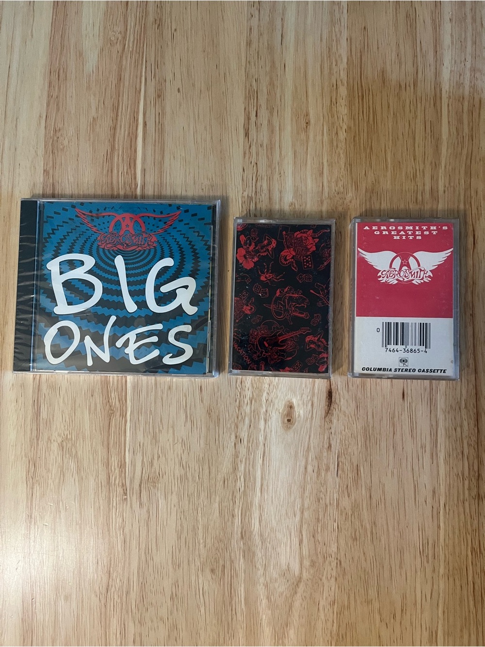 Aerosmith Big Ones CD and Cassette Tape Lot